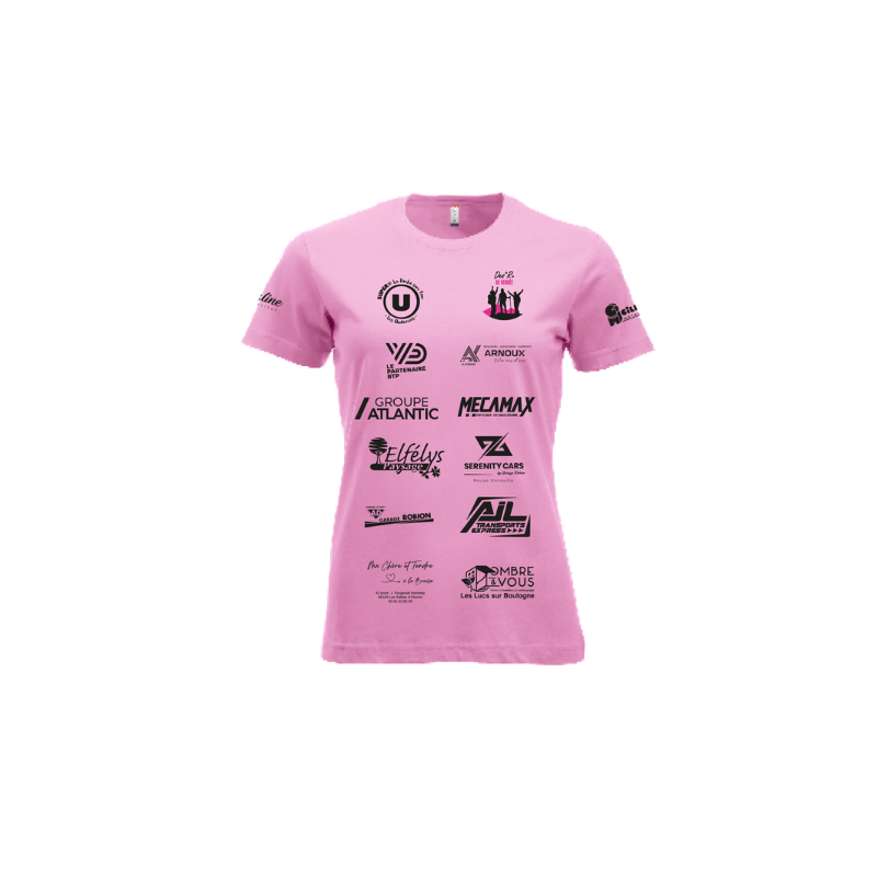 T-Shirt femme rose Clique New Classic-T