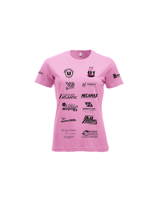 T-Shirt femme rose Clique New Classic-T