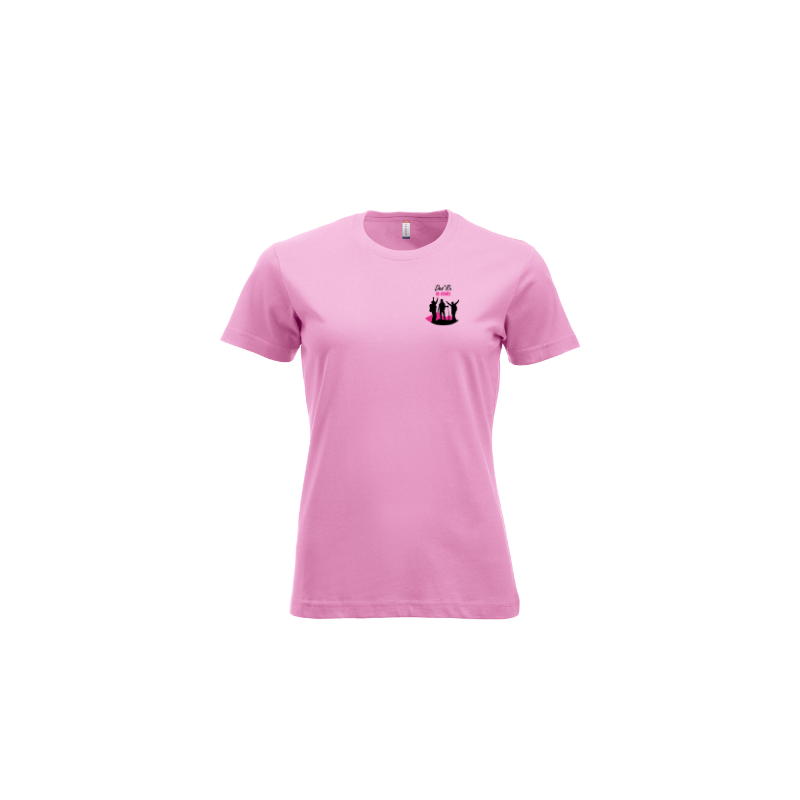 T-Shirt femme rose Clique New Classic-T sans sponsor