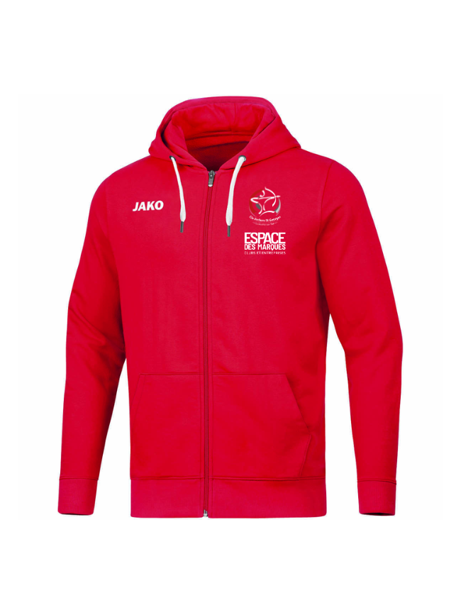 Veste capuche homme rouge Jako Base
