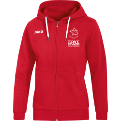 Veste capuche femme rouge Jako Base