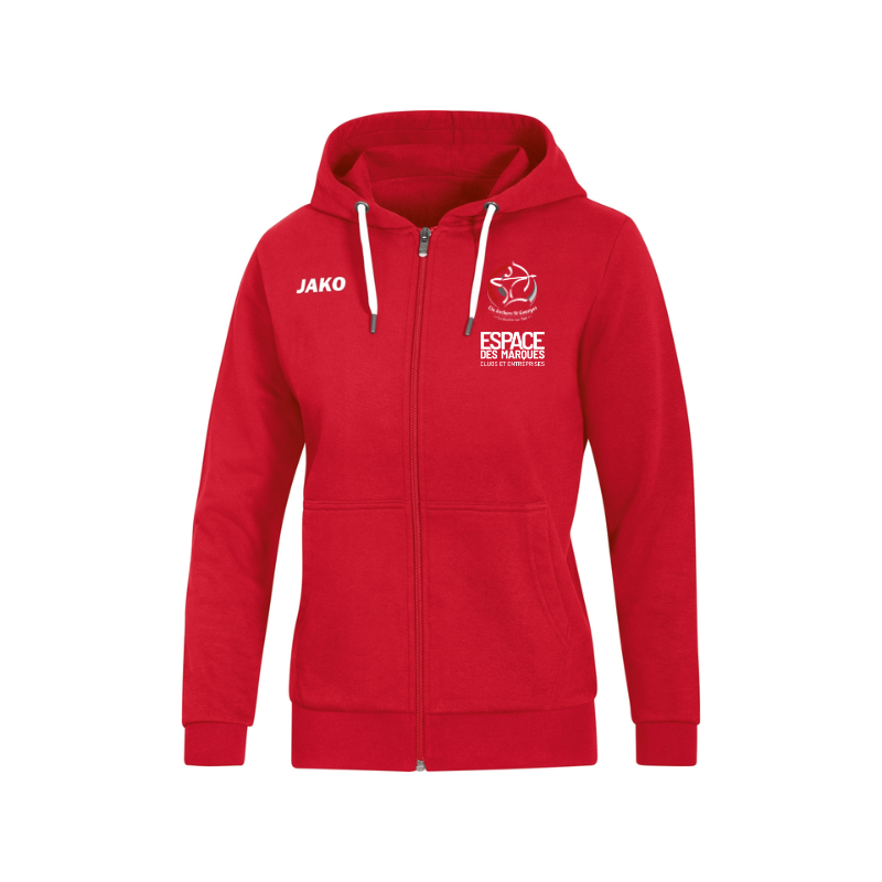 Veste capuche femme rouge Jako Base