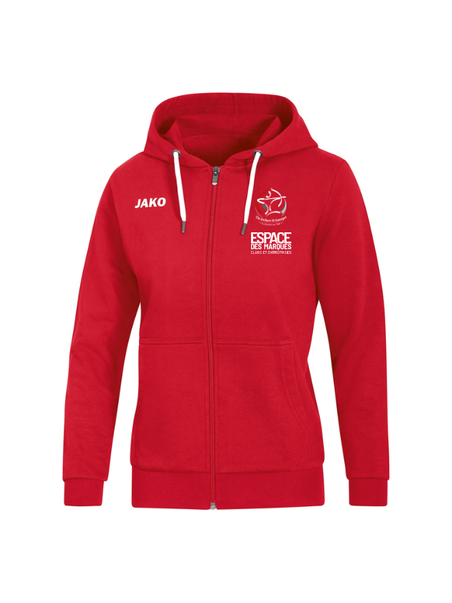 Veste capuche femme rouge Jako Base