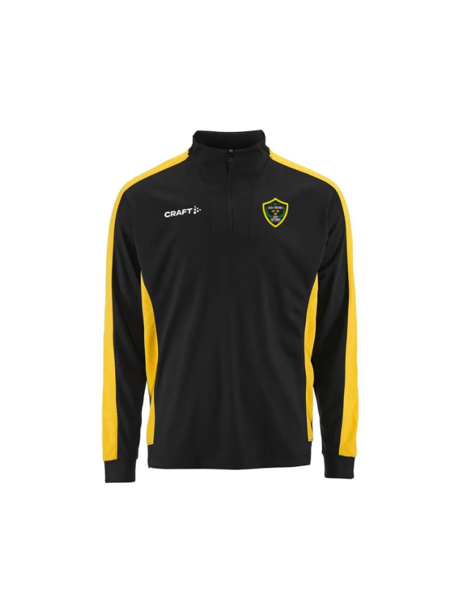Sweat 1/2 zip enfant noir/jaune Craft Evolve 2.0
