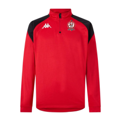 Sweat 1/4 zip adulte rouge Kappa Lovato