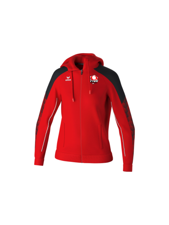 Veste capuche femme rouge Erima Evo Star