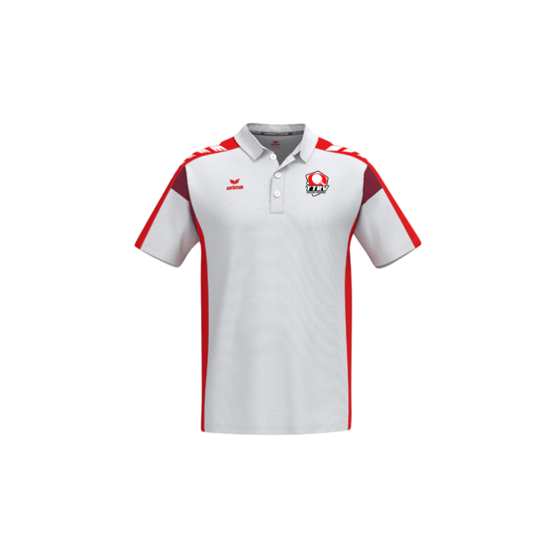 Polo adulte blanc rouge Erima Celebrate 125