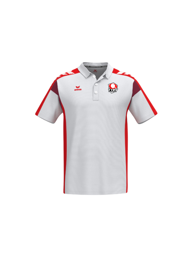 Polo adulte blanc rouge Erima Celebrate 125