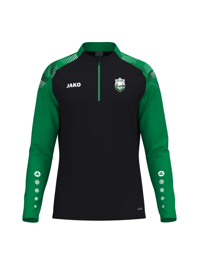 Sweat 1/2 zip adulte vert/noir Jako Sonic