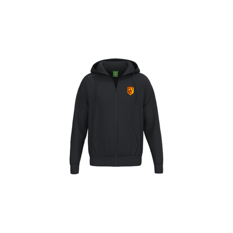Veste capuche coton enfant noir Erima TS Hoody