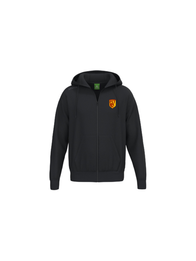 Veste capuche coton enfant noir Erima TS Hoody