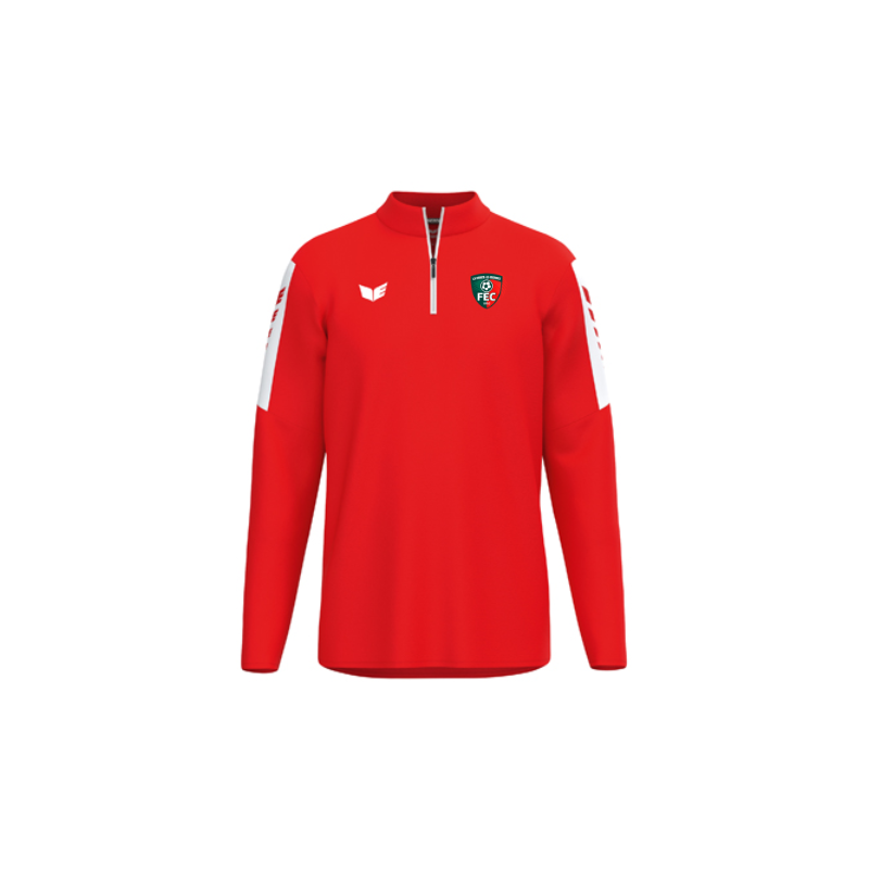 Sweat 1/2 zip adulte rouge Erima Intro