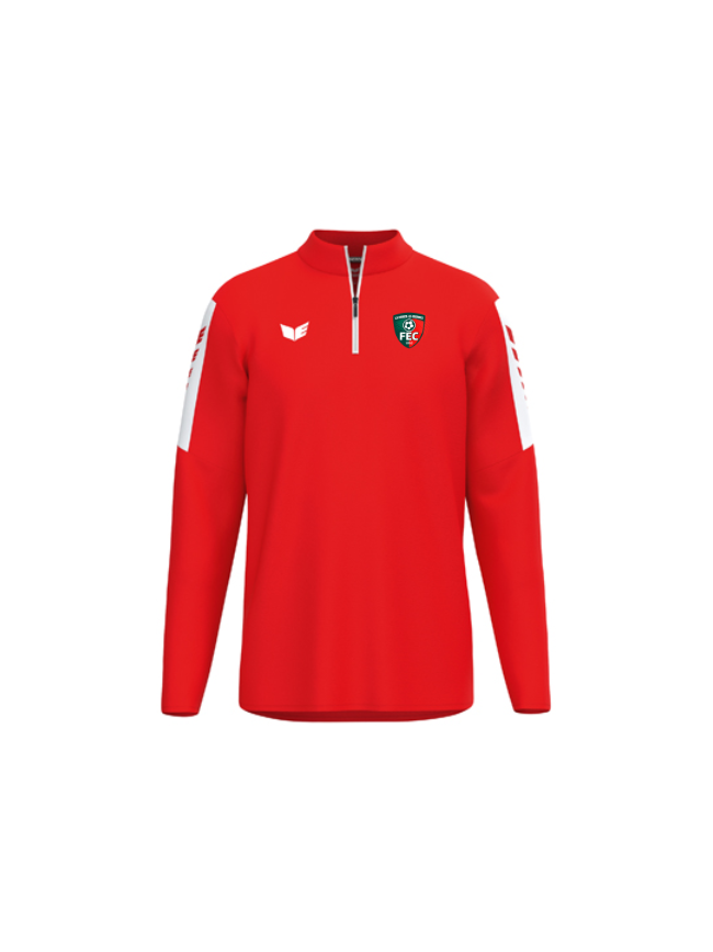 Sweat 1/2 zip enfant rouge Erima Intro