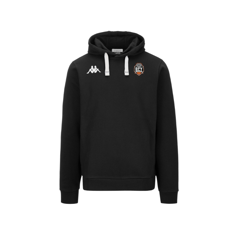 Sweat capuche adulte noir Kappa Bali