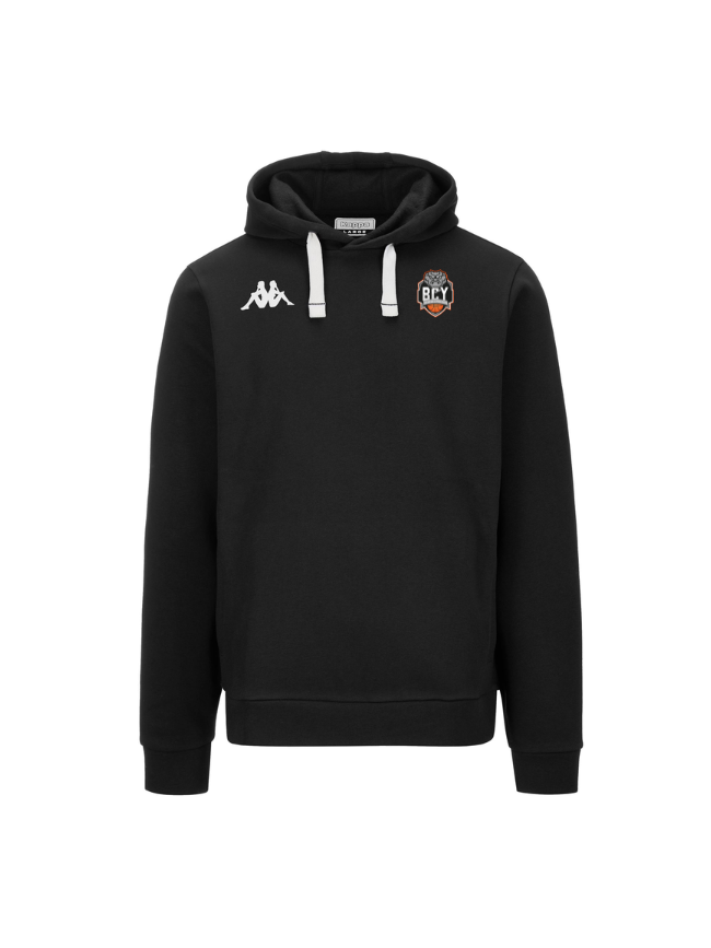 Sweat capuche adulte noir Kappa Bali