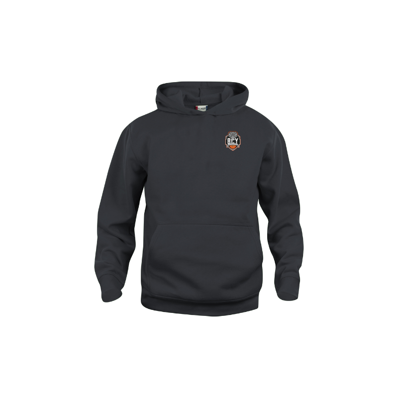 Sweat capuche enfant noir Clique Basic