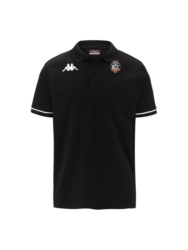 Polo homme noir Kappa Barli