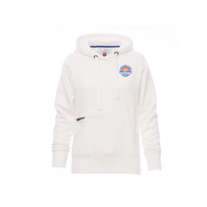 Sweat capuche femme blanc Payper Atlanta+Lady