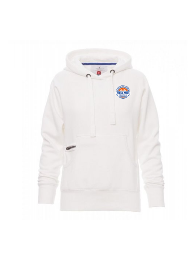 Sweat capuche femme blanc Payper Atlanta+Lady