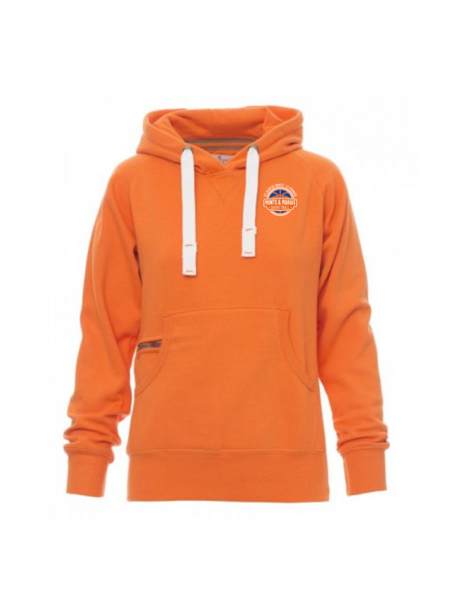Sweat capuche femme orange Payper Atlanta+Lady