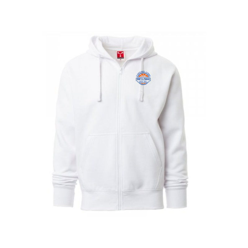 Veste capuche zippée adulte blanc Payper Portland