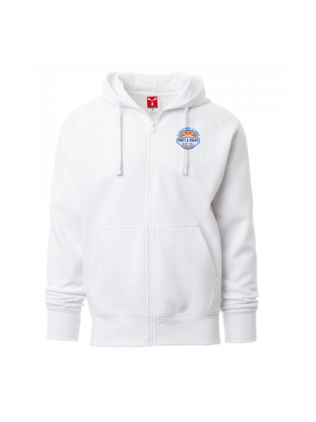 Veste capuche zippée adulte blanc Payper Portland