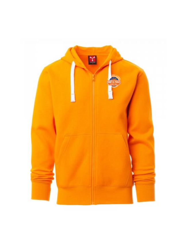 Veste capuche zippée adulte orange Payper Portland