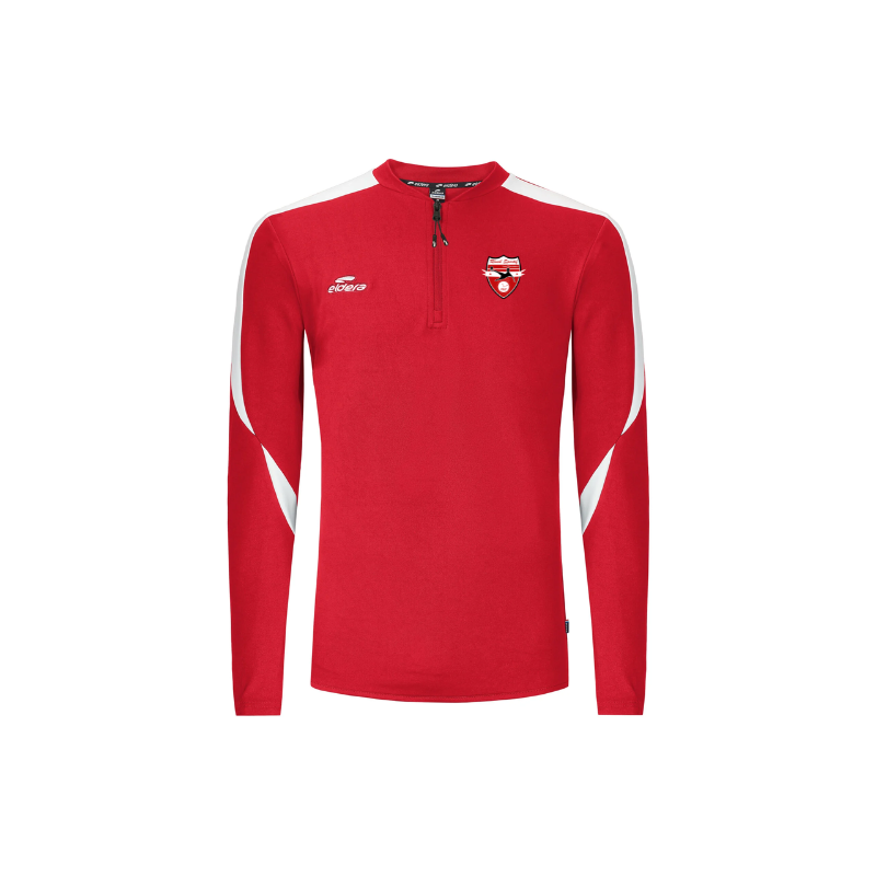 Sweat 1/2 zip rouge Eldera Compo