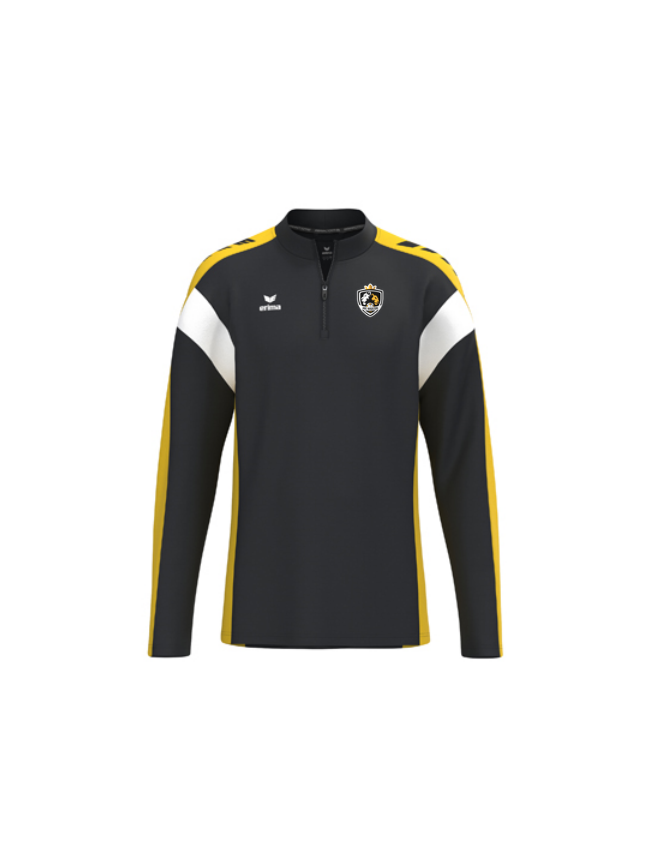Sweat 1/2 zip adulte noir jaune Erima Celebrate 125