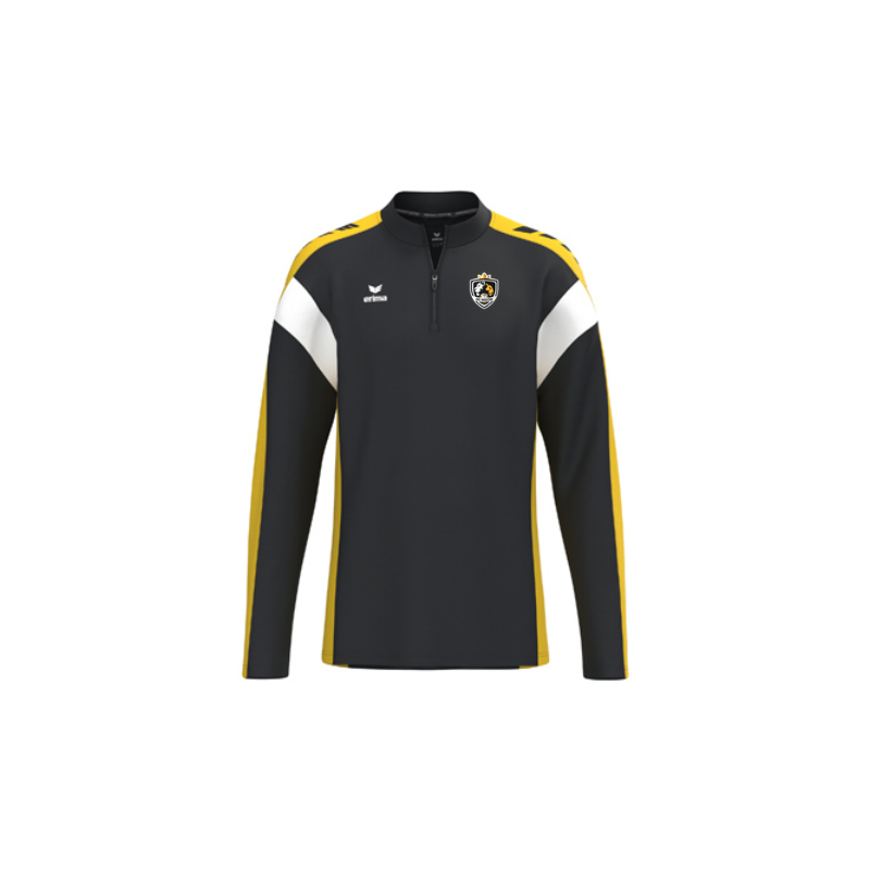 Sweat 1/2 zip enfant noir jaune Erima Celebrate 125