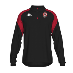 Sweat éducateur 1/4 zip adulte noir Kappa Lovato