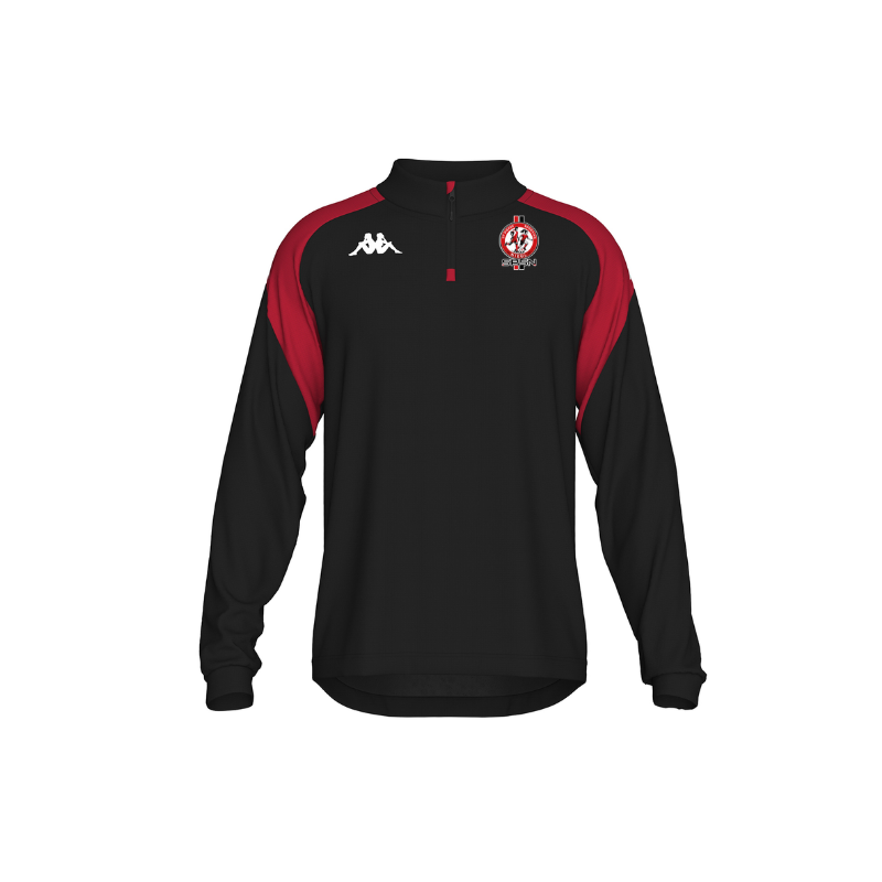 Sweat éducateur 1/4 zip adulte noir Kappa Lovato