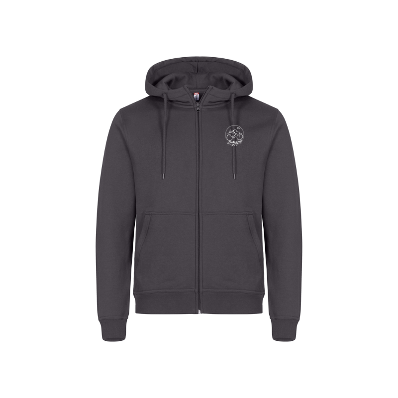 Veste capuche zippée adulte gris métal Clique Miami