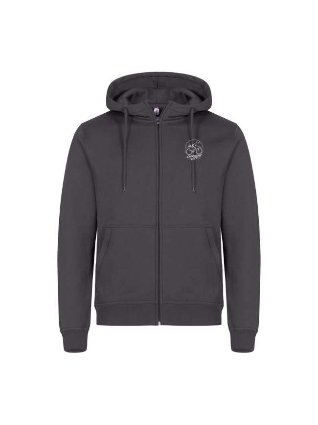 Veste capuche zippée adulte gris métal Clique Miami