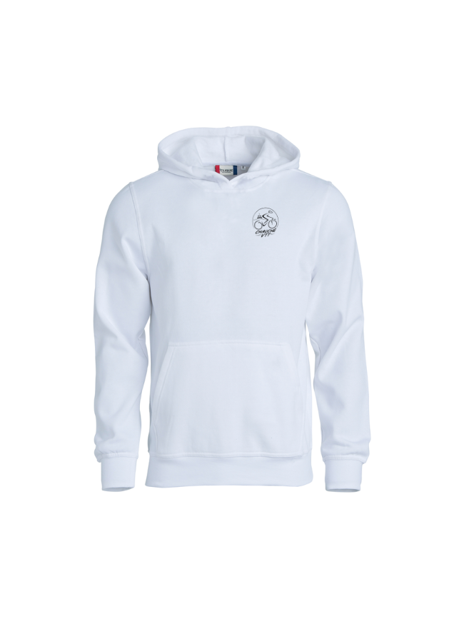 Sweat capuche enfant blanc Clique Basic