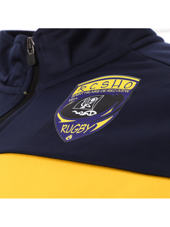 RCSHO veste zipée junior bleu marine et jaune
