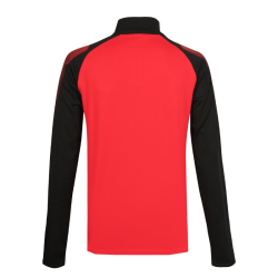 Veste 1/4 zip adulte rouge et noir