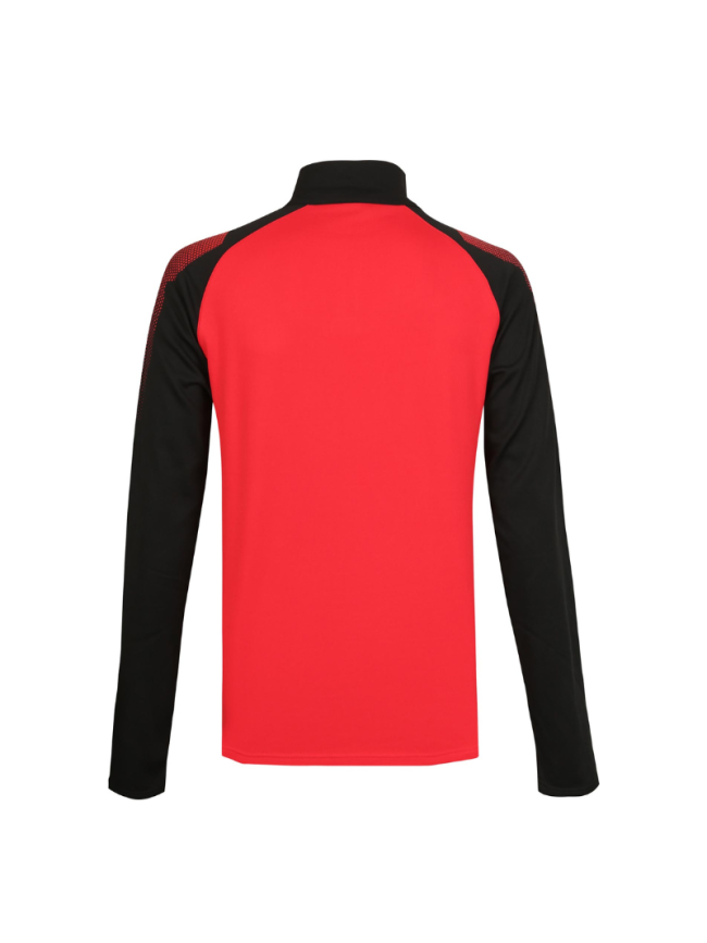 Veste 1/4 zip adulte rouge et noir