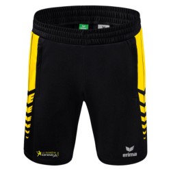 Short adulte noir et jaune Erima Worker Six Wings