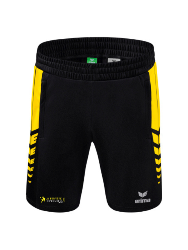 Short adulte noir et jaune Erima Worker Six Wings