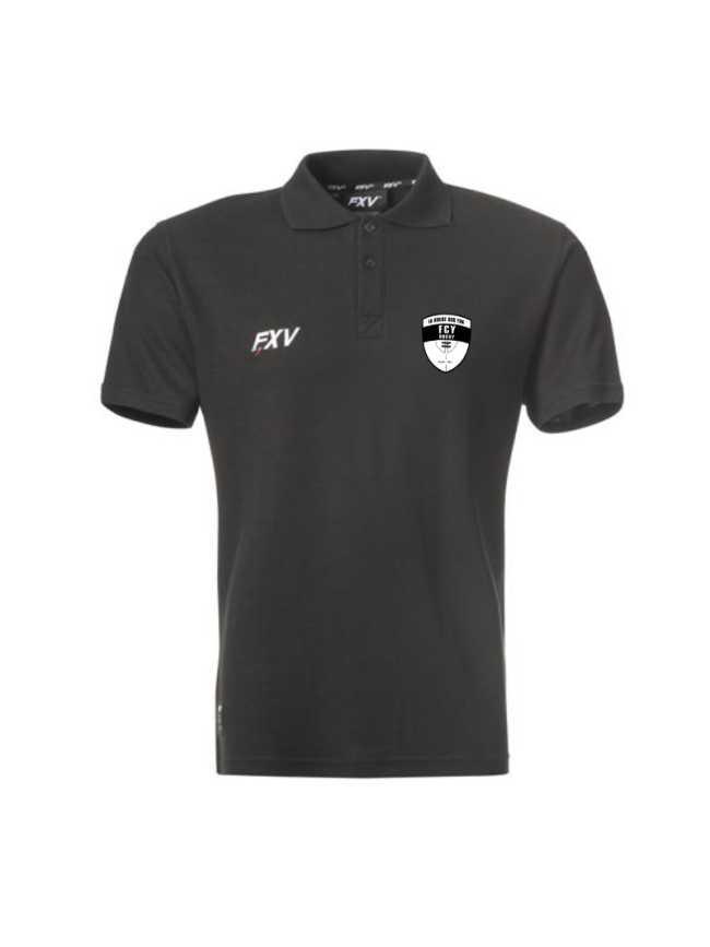 Polo adulte noir FXV Classic