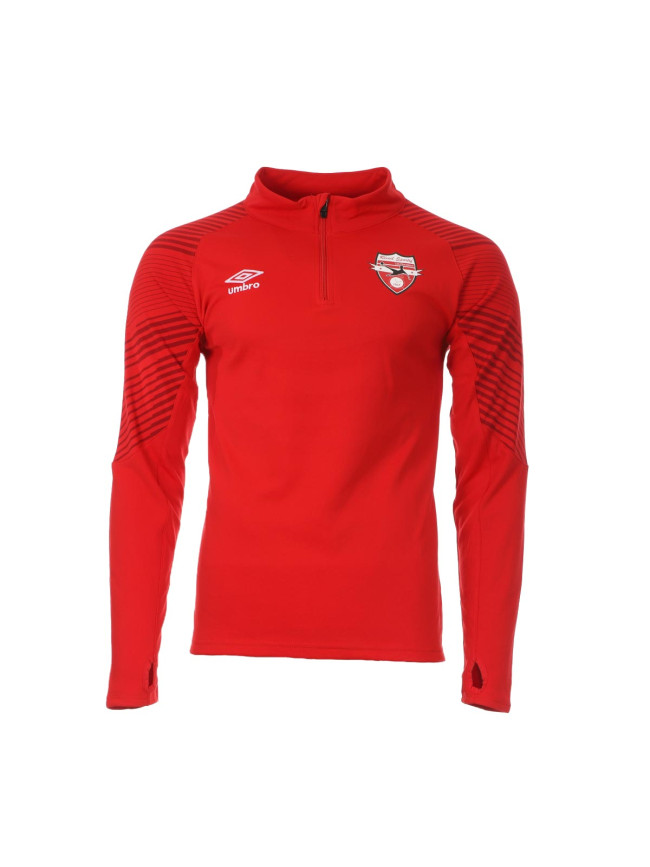 Sweat 1/2 zip rouge adulte Umbro