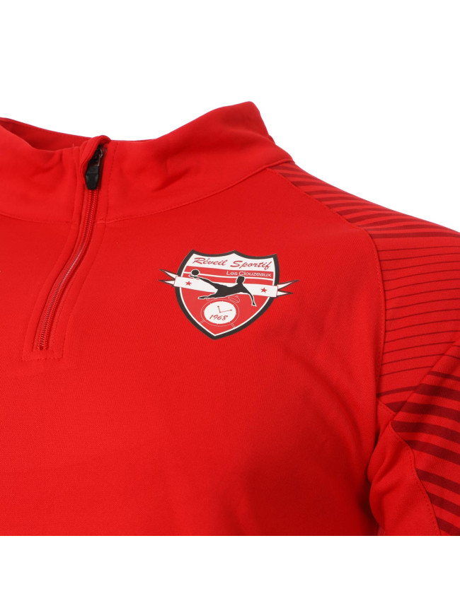 Sweat 1/2 zip rouge adulte Umbro