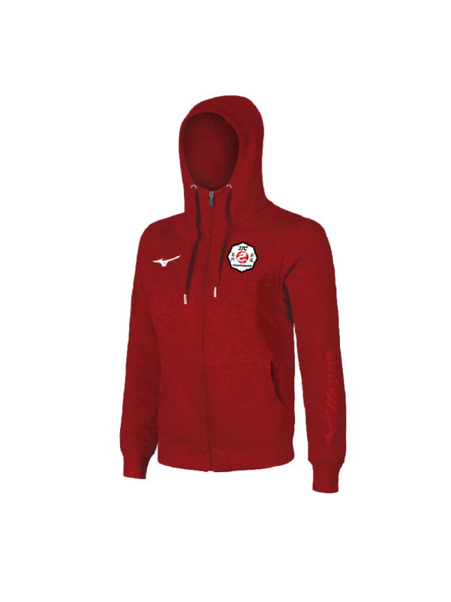 Veste capuche adulte rouge Mizuno Hoodie