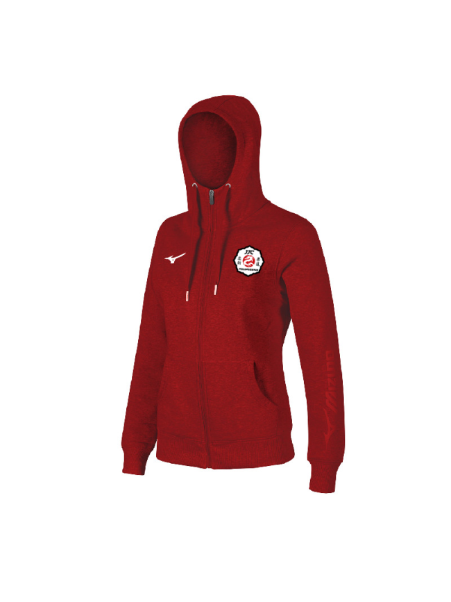 Veste capuche femme rouge Mizuno Hoodie