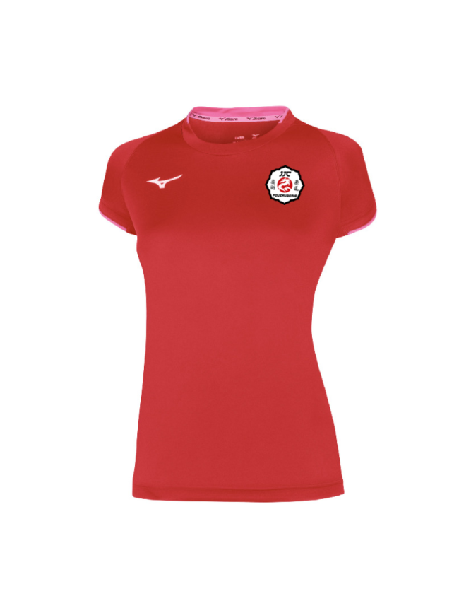 T-shirt femme rouge Mizuno Team Core