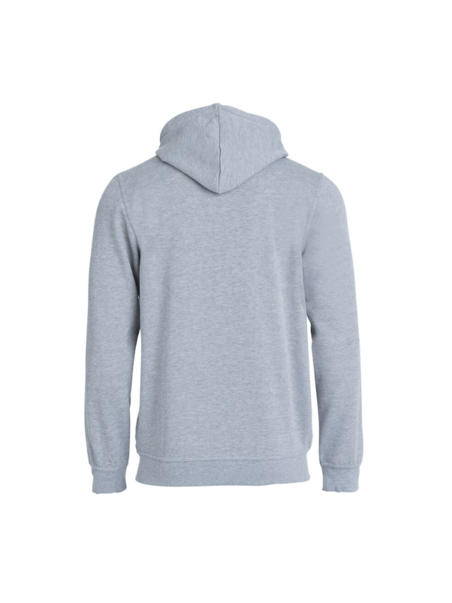 Veste capuche adulte gris Clique Basic pas cher