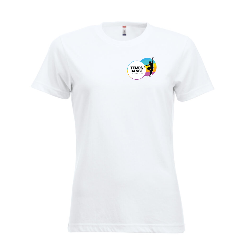 T-Shirt femme blanc Clique New Classic-T