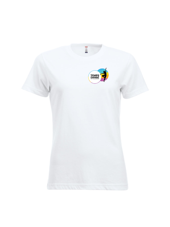 T-Shirt femme blanc Clique New Classic-T