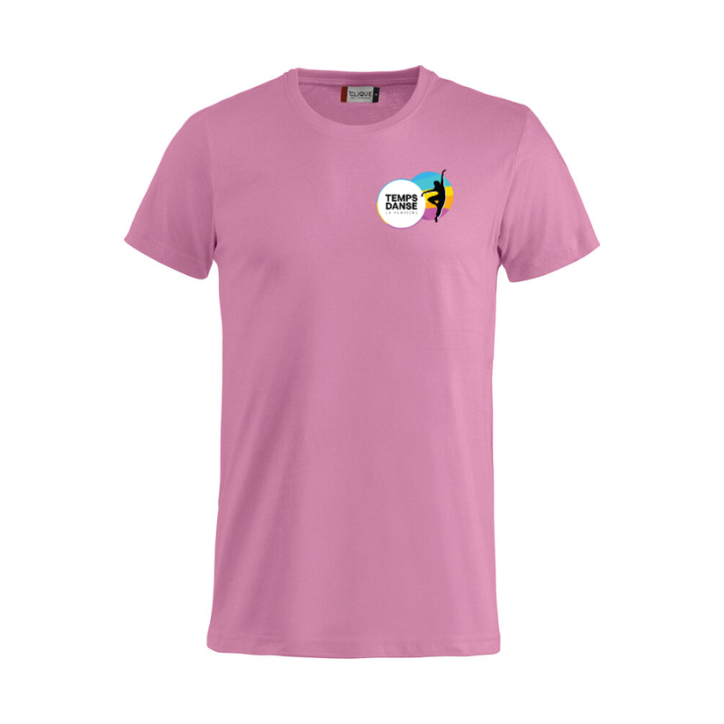 T-Shirt enfant rose Clique Basic-T